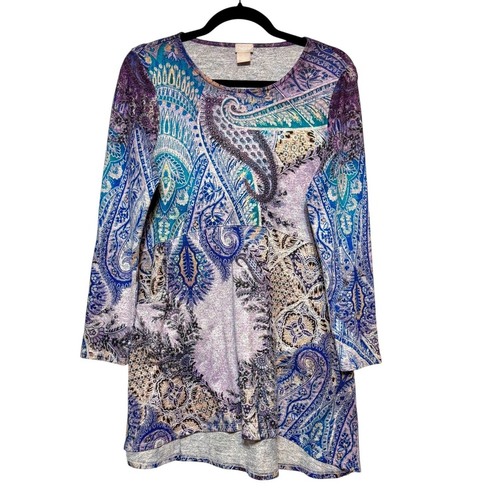 Chicos Size 0 Cottagecore Tunic Womens Small Boho Artsy Soft Girl Indie Folkcore